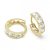 Sárga arany fehér köves karika fülbevaló