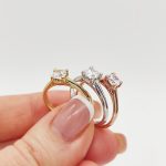 Rozé arany egy köves gyűrű