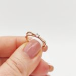 Rozé arany egy köves gyűrű