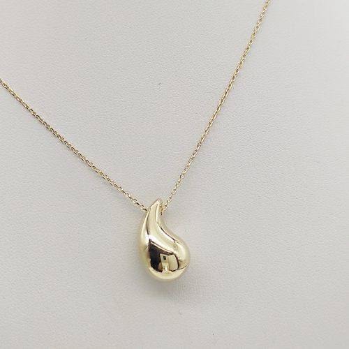 Sárga arany nyaklánc vízcsepp medállal