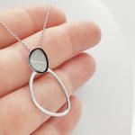 Ezüst modern mutatós nyaklánc