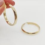 Sárga arany karika fülbevaló