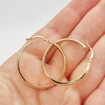 Sárga arany karika fülbevaló