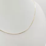 Sárga arany kocka nyaklánc - 45 cm