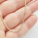 Sárga arany barbara nyaklánc - 40 cm