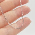 Fehér arany anker nyaklánc - 45 cm