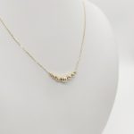 Sárga arany metszett bogyós nyaklánc