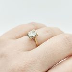 Sárga arany gyűrű fehér cirkóniával