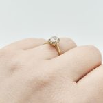 Sárga arany gyűrű fehér cirkóniával