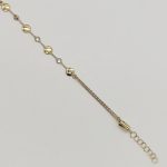 Sárga arany állítható dupla soros karlánc/bokalánc cirkóniával