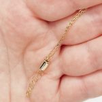 Sárga arany állítható dupla soros karlánc/bokalánc cirkóniával