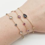 Sárga arany karlánc topázzal