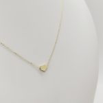 Sárga arany nyaklánc minimalista szívvel