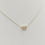 Sárga arany nyaklánc minimalista szívvel