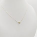 Sárga arany nyaklánc minimalista szívvel