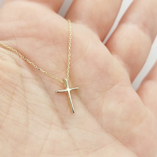 Sárga arany nyaklánc kereszt medállal