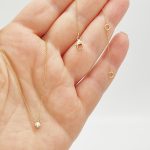 Sárga arany nyaklánc egy köves gyémánt medállal