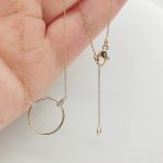 Sárga arany nyaklánc gyémánt medállal