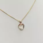 Sárga arany szív medál gyémánttal