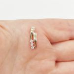 Sárga arany medál gyémánttal