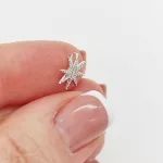 Fehér arany csillag medál gyémánttal