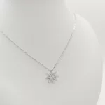 Fehér arany csillag medál gyémánttal