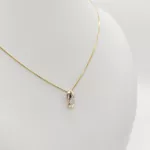 Sárga-fehér arany medál gyémánttal