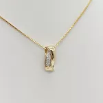 Sárga-fehér arany medál gyémánttal