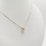 Sárga-fehér arany medál gyémánttal