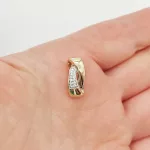 Sárga-fehér arany medál gyémánttal