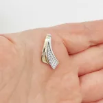 Sárga-fehér arany medál gyémánttal