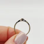 Sárga arany gyűrű gyémánttal