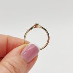 Sárga arany gyűrű gyémánttal