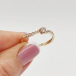 Sárga arany gyűrű gyémánttal