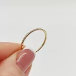 Sárga arany sorköves gyűrű gyémánttal