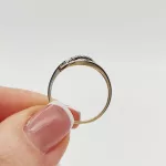 Sárga-fehér arany gyűrű gyémánttal