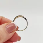 Sárga-fehér arany gyűrű gyémánttal