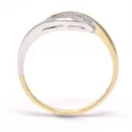 Sárga-fehér arany gyűrű gyémánttal