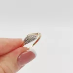 Sárga-fehér arany gyűrű gyémánttal