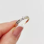 Sárga-fehér arany gyűrű gyémánttal