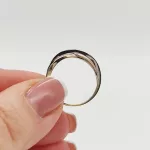 Sárga-fehér arany gyűrű gyémánttal