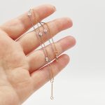 Sárga-fehér arany dupla soros karlánc gyémánttal