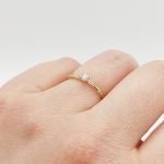 Sárga arany gyűrű gyémánttal