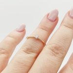 Sárga arany gyűrű gyémánttal