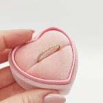 Sárga arany gyűrű gyémánttal