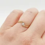Sárga arany gyűrű gyémánttal