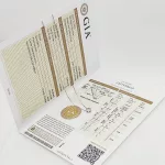 Fehér arany nyaklánc buttonos gyémánt medállal