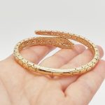 Sárga arany kígyó karperec gyémánttal