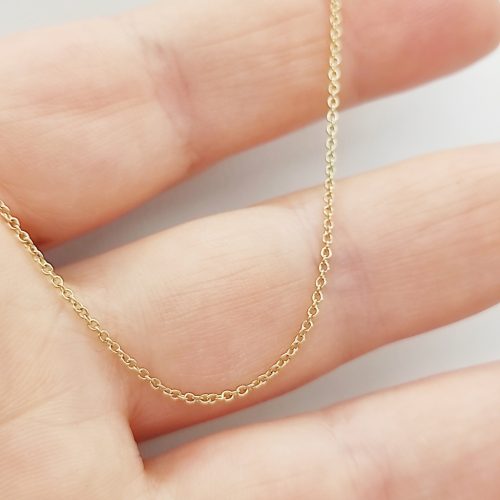 Sárga arany vékony anker nyaklánc - 40-45 cm