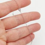 Fehér arany karlánc gyémánt medállal